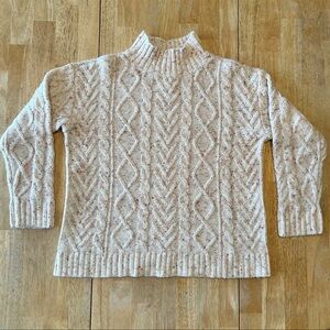 Draper’s & Damon’s Cable Knit Mock Neck Sweater